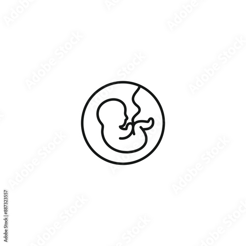 Fetus icon vector. EPS 10 editable vector