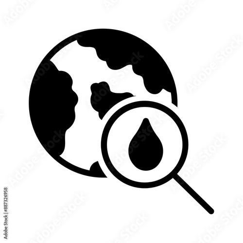 Vector solid black icon for Oil exploration