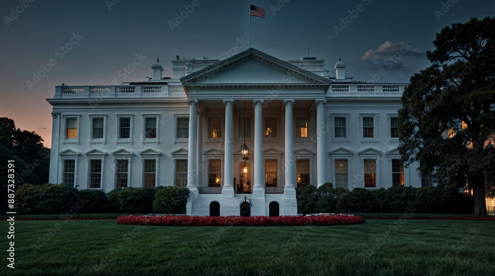 Obraz premium white house in state