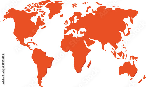 World Map Vector Art. Generative AI