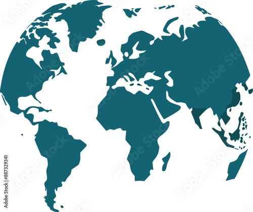 World Map Vector Art. Generative AI