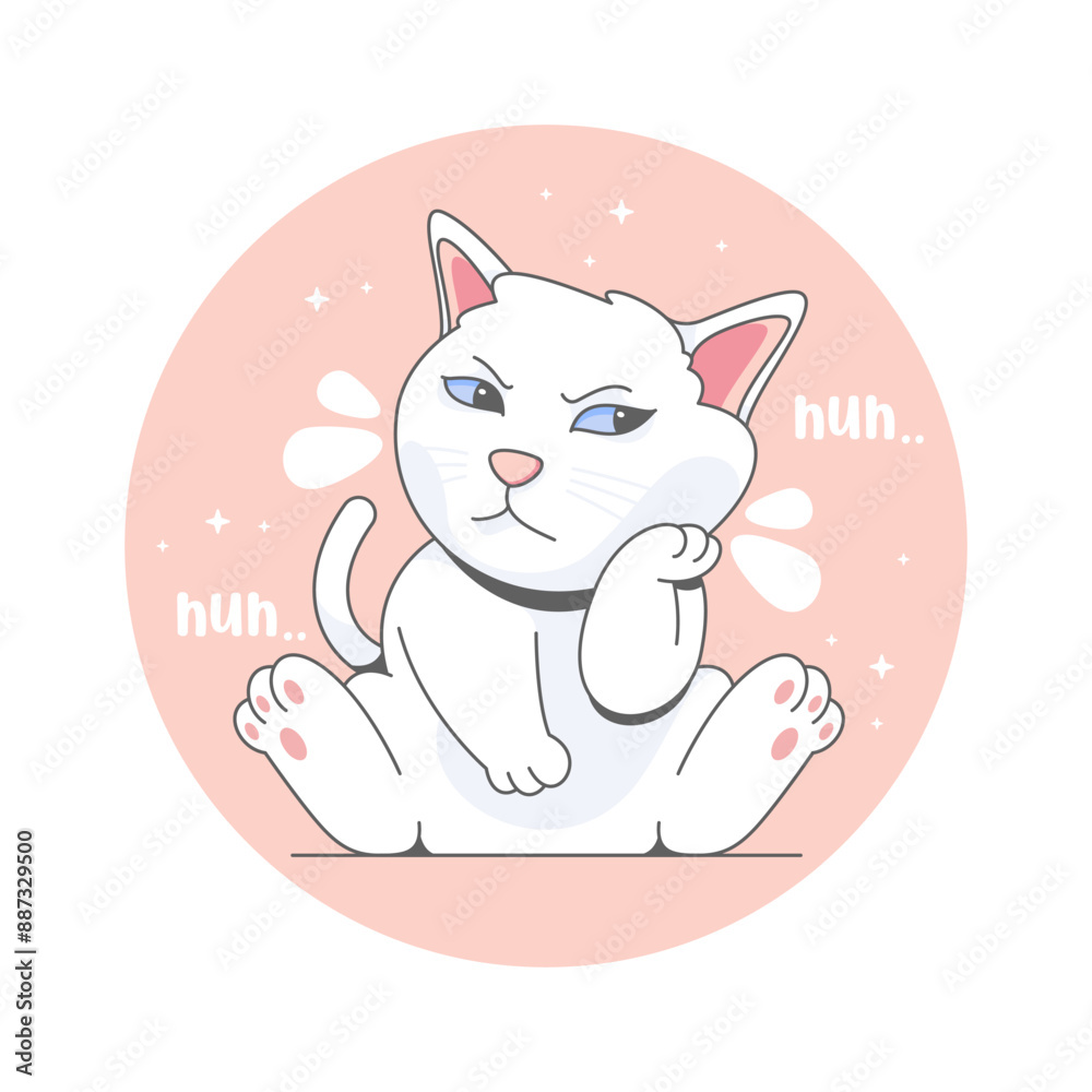 funny cat cartoon illustration design 28