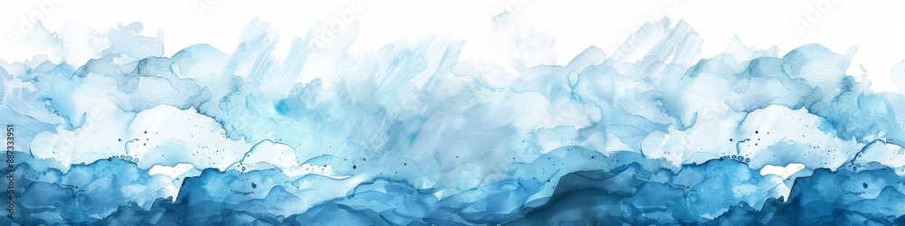 Abstract Textured Watercolor Healing Wallpaper: Soft Landscape with Blue Sky, White Clouds, and Blue Waves. Ideal for Indoor Decor, Flyers, Posters, Covers, and Banners. AI-Generated 4K Design. Abstract Textured Watercolor Healing Wallpaper: Soft Landscape with Blue Sky, White Clouds, and Blue Waves. Ideal for Indoor Decor, Flyers, Posters, Covers, and Banners. AI-Generated 4K Design.