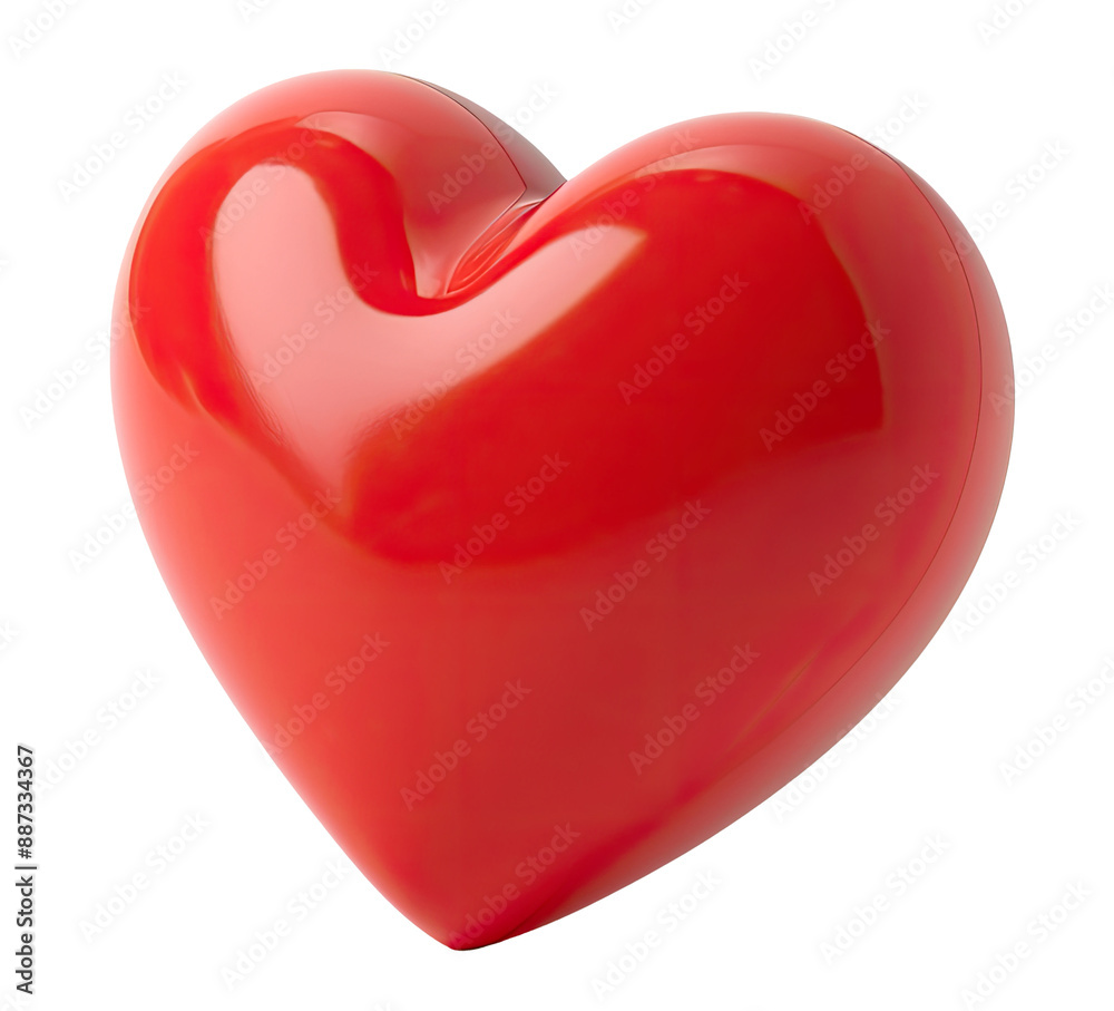 Glossy red heart isolated on transparent background Glossy red heart isolated on transparent background