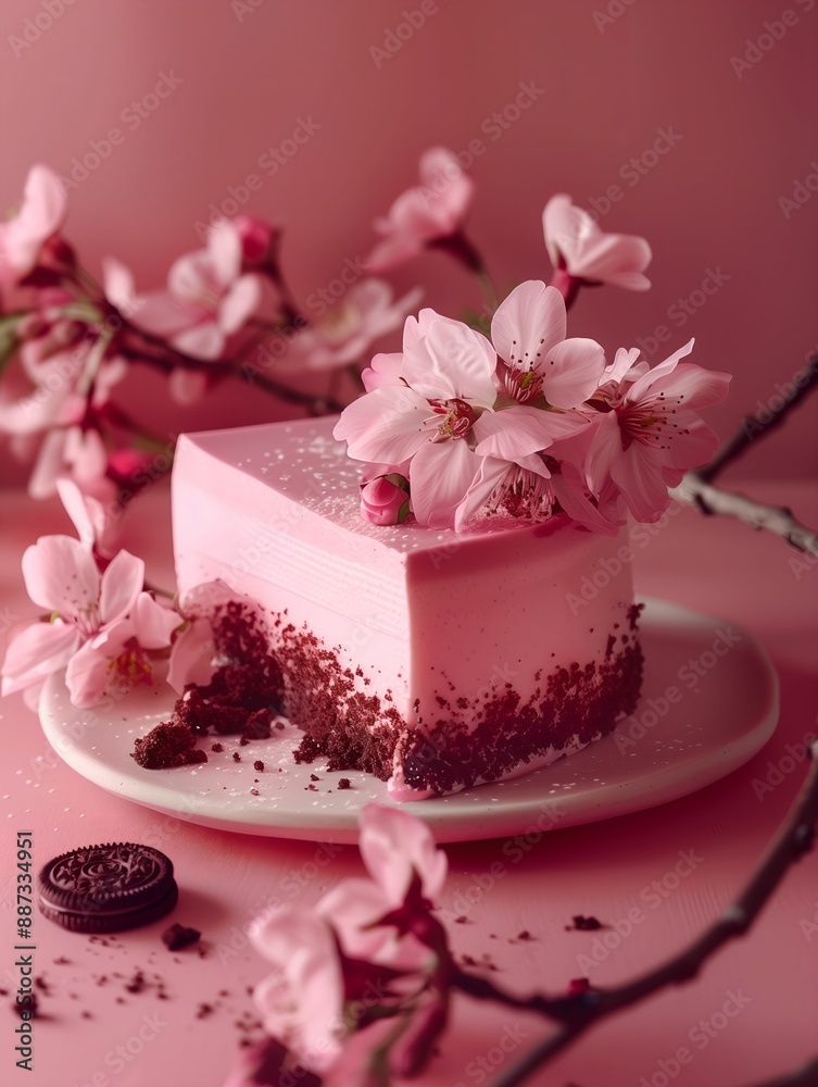 pink Oreo mousse cake pink Oreo mousse cake