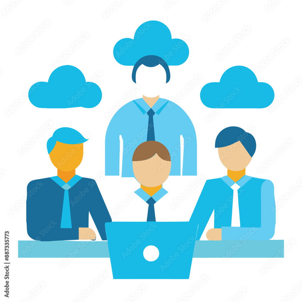 business team meeting vector illustration business team meeting vector illustration