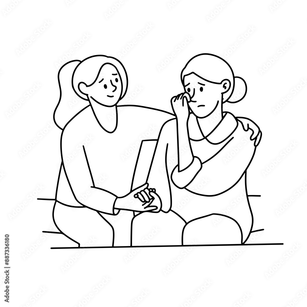 Woman crying in therapy Woman crying in therapy