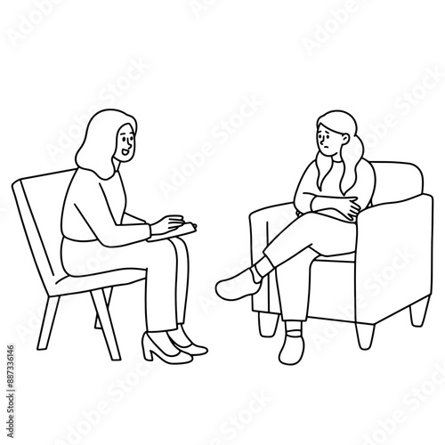 Psychotherapist and client