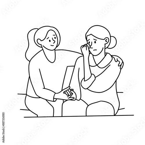 Woman crying in therapy