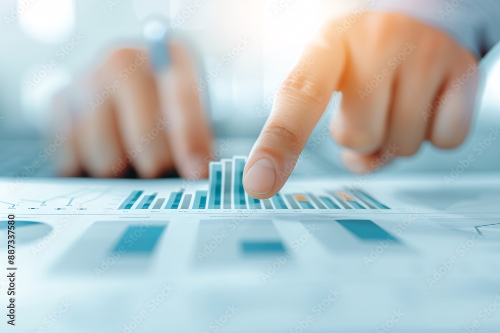 Close-up of an advisor's hand pointing at a complex financial graph, showcasing expertise in analysis and investment planning, with copy space for text. Close-up of an advisor's hand pointing at a complex financial graph, showcasing expertise in analysis and investment planning, with copy space for text.