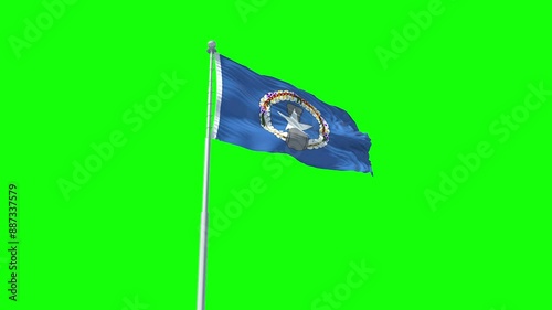 Green screen flag of Northern Mariana Islands photo