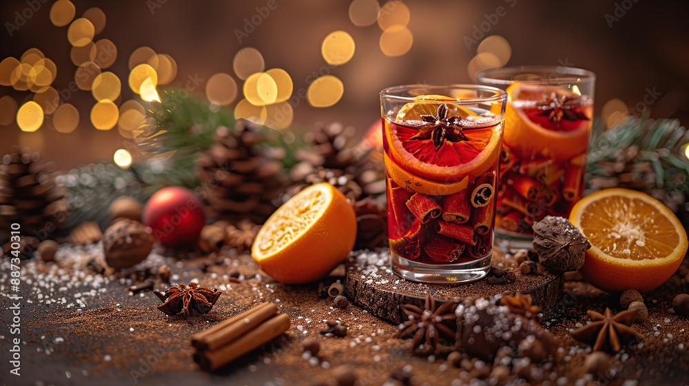 Warm and Cozy Mulled Wine with Spices Warm and Cozy Mulled Wine with Spices