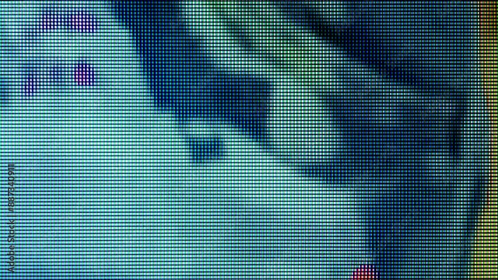 Macro footage of abstract background of OLED monitor.  Close-up of abstract color background.