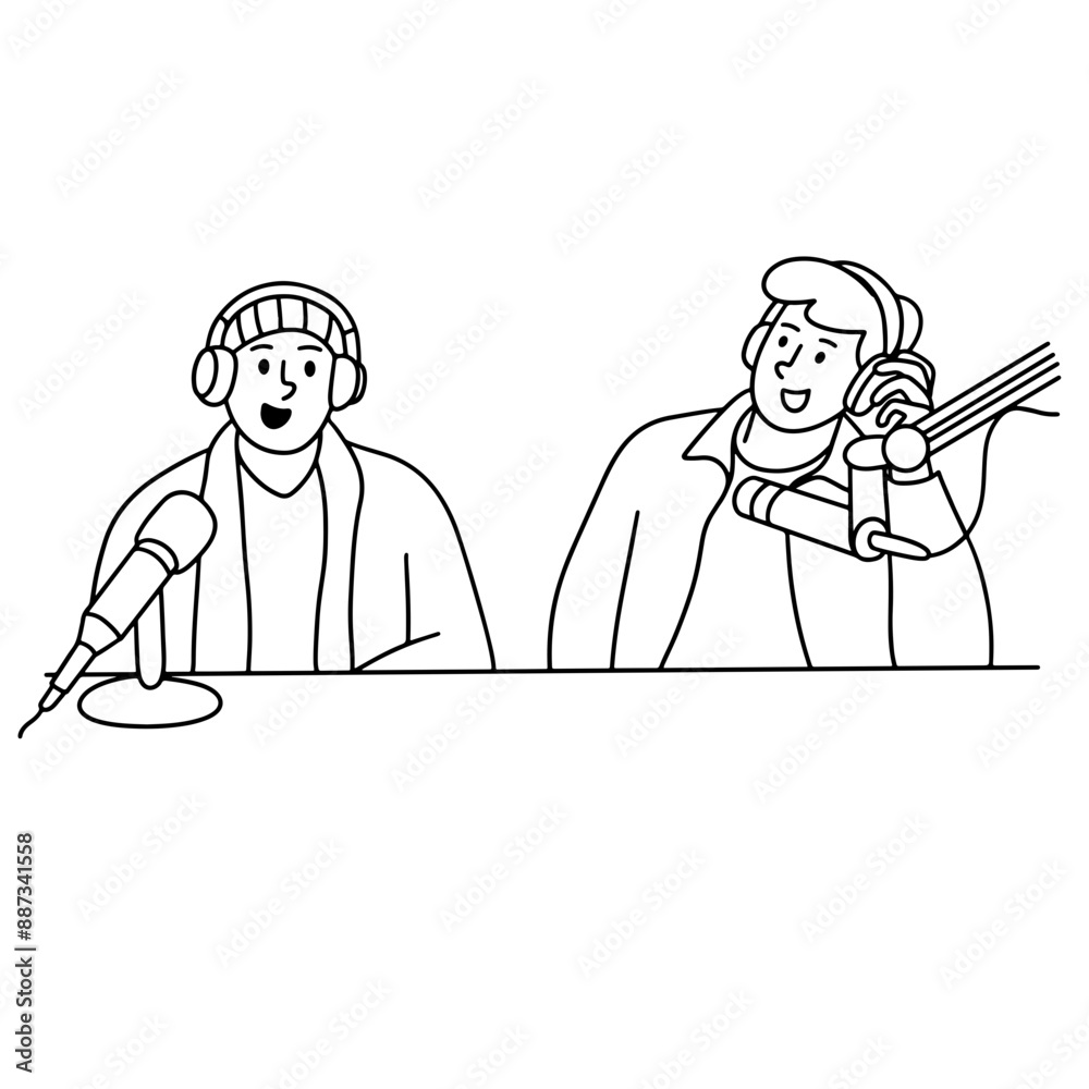 Two men in podcast Two men in podcast