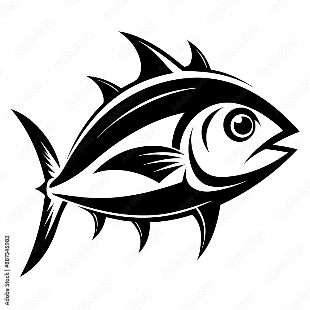 Fototapeta premium shark cartoon isolated on white