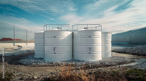 Water Tanks, container, White water tanks photo