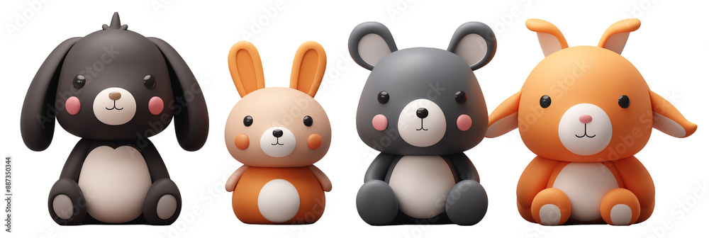 toy, easter bunny with animals toy, easter bunny with animals