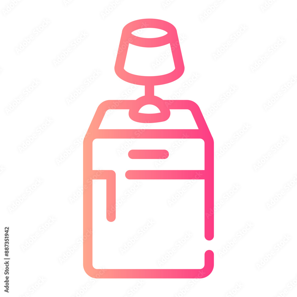side table Line Gradient Icon