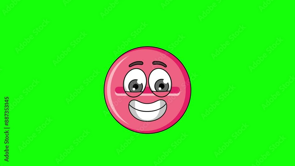 The grimacing face of medicine tablet mascot, nervousness, embarrassment, or awkwardness The grimacing face of medicine tablet mascot, nervousness, embarrassment, or awkwardness