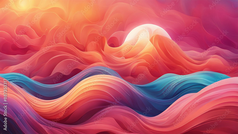 Fototapeta premium Serene Gradient Harmony