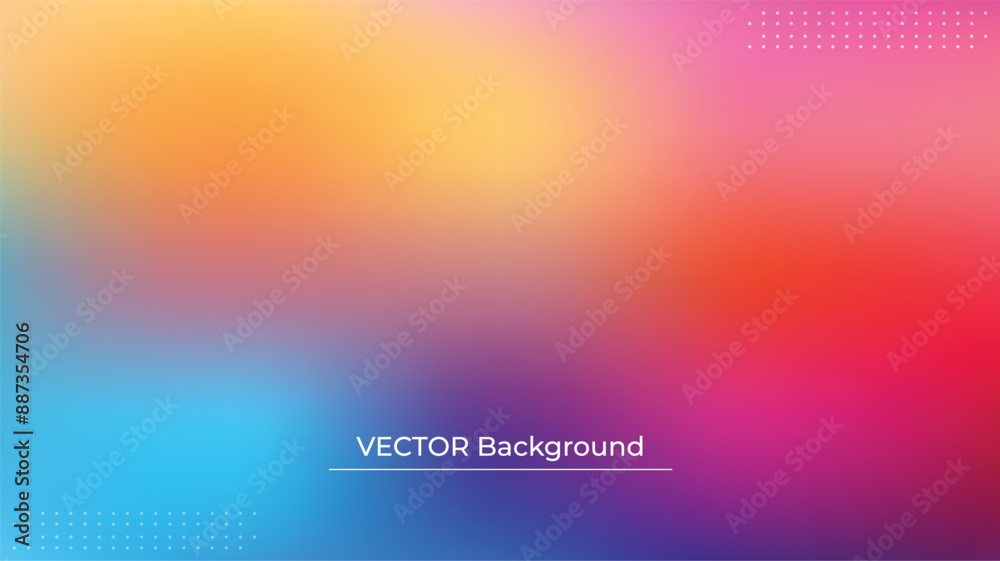 Smooth and blurry colorful gradient mesh background. Modern bright rainbow colors. Easy editable soft colored vector banner template. Premium quality Smooth and blurry colorful gradient mesh background. Modern bright rainbow colors. Easy editable soft colored vector banner template. Premium quality