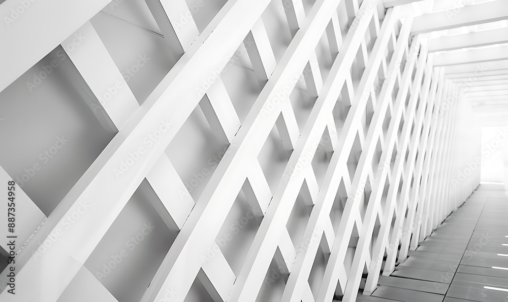 White Architectural Grid Pattern White Architectural Grid Pattern