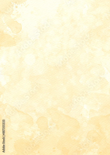 Yellow paint watercolor background paper texture