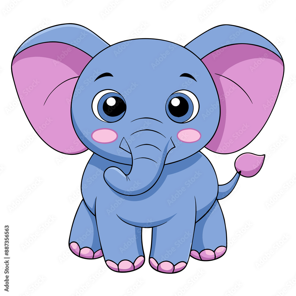 Naklejka premium Elephant cartoon illustration