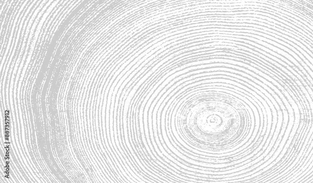Gray and white Tree rings end grain print stamp illustration. Plain leaf sketched art background. Gray and white Tree rings end grain print stamp illustration. Plain leaf sketched art background.