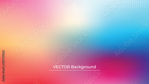 Wallpaper Mural Smooth and blurry colorful gradient mesh background. Modern bright rainbow colors. Easy editable soft colored vector banner template. Premium quality Torontodigital.ca