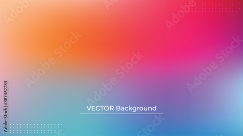 Wallpaper Mural Smooth and blurry colorful gradient mesh background. Modern bright rainbow colors. Easy editable soft colored vector banner template. Premium quality Torontodigital.ca