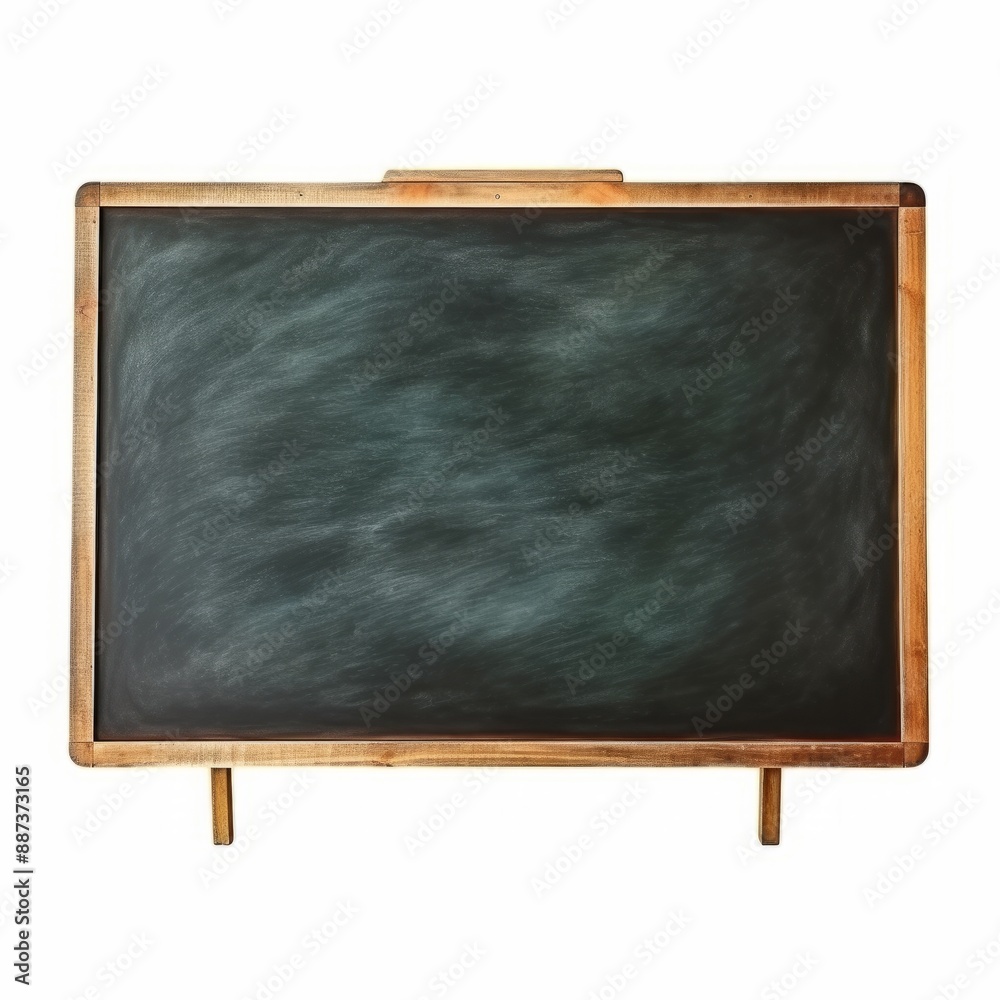 Obraz premium A watercolor painting of a chalkboard with a wooden frame and wooden legs