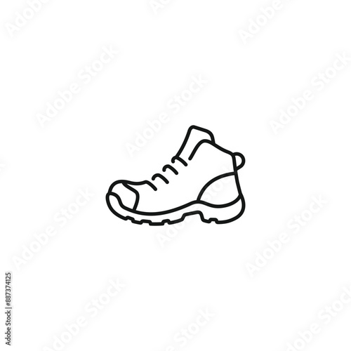 Hiking boot icon vector. EPS 10 editable vector