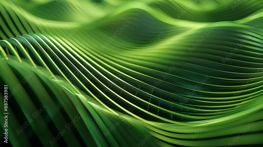 Green wave lines abstract background Dynamic and vibrant adds energy to designs Versatile for web print and creative projects : Generative AI Green wave lines abstract background Dynamic and vibrant adds energy to designs Versatile for web print and creative projects : Generative AI