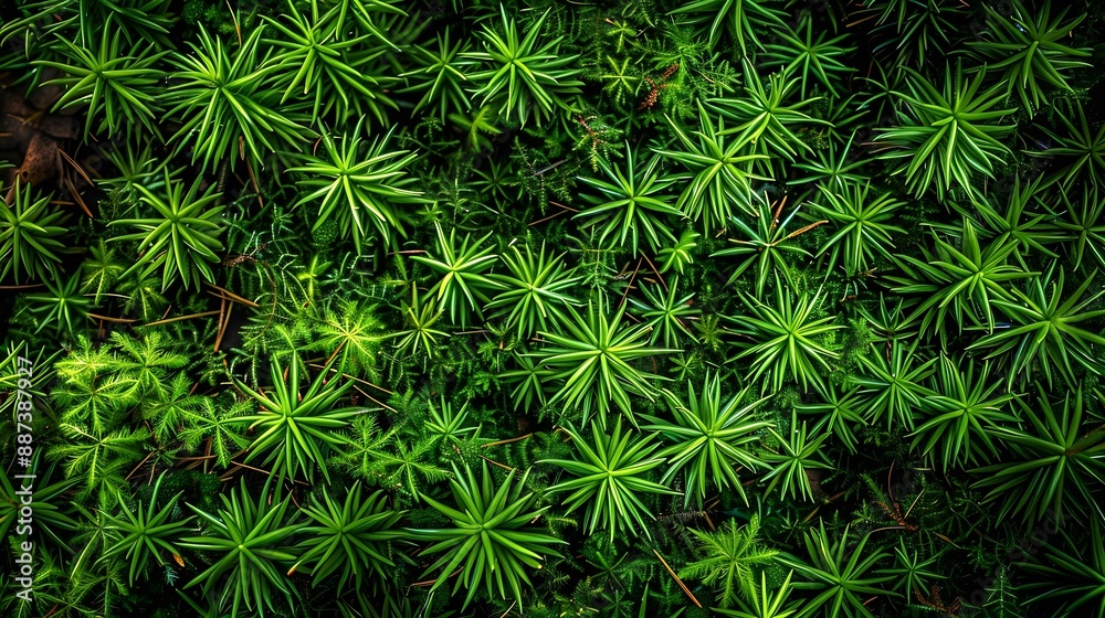 Detailed closeup of vibrant star moss growing on a forest floor Ideal for nature botanical and woodlandrelated projects showcasing the intricate beauty of forest ecosystems : Generative AI Detailed closeup of vibrant star moss growing on a forest floor Ideal for nature botanical and woodlandrelated projects showcasing the intricate beauty of forest ecosystems : Generative AI