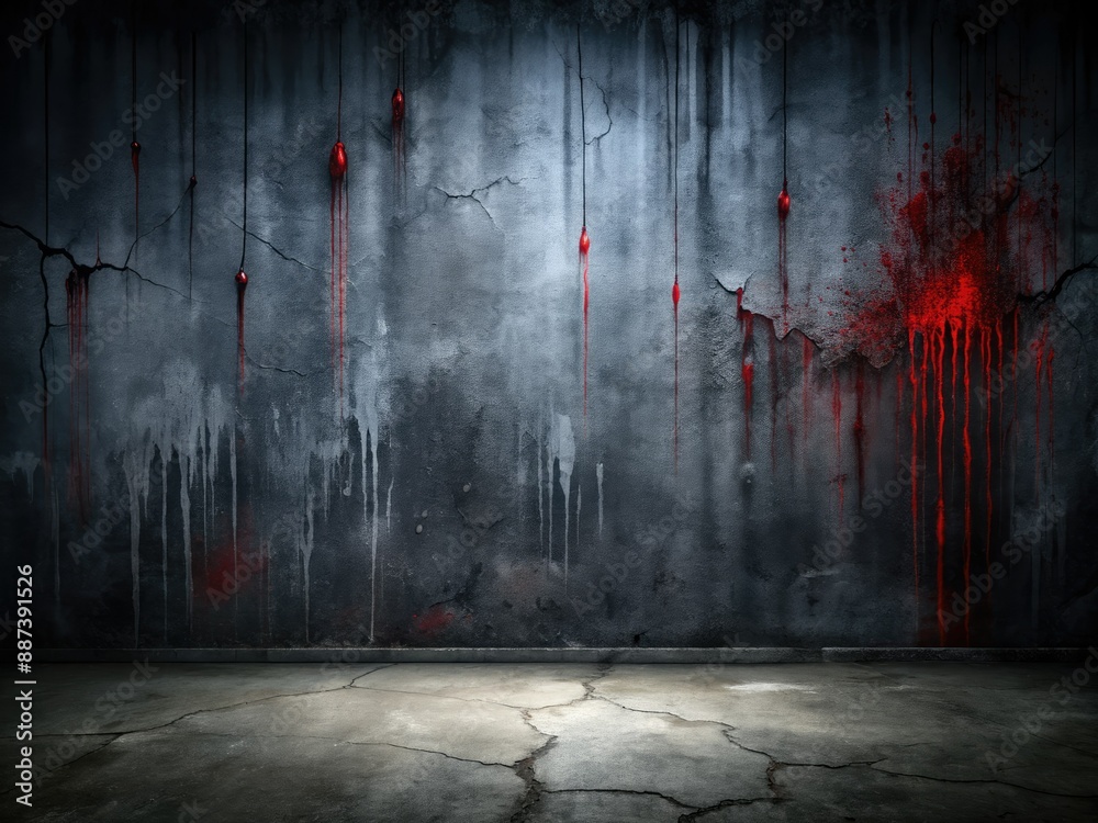 Ominous black concrete wall featuring eerie paintbrush strokes and deep cracks, perfect for creating a dark, spooky, and creepy atmosphere in horror and Halloween themes. Ominous black concrete wall featuring eerie paintbrush strokes and deep cracks, perfect for creating a dark, spooky, and creepy atmosphere in horror and Halloween themes.