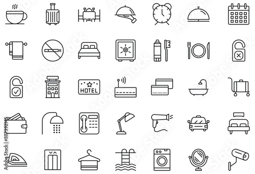Hostel - Icons Pack,35 vector icons are ready for your​ awesome projects.