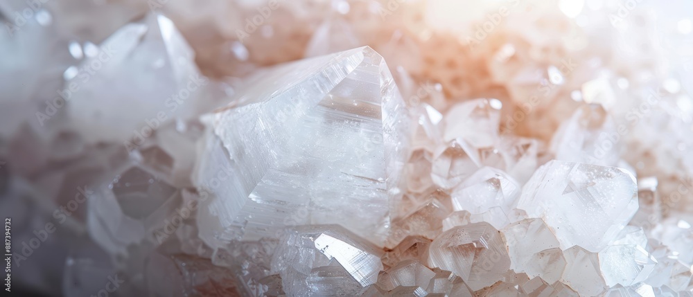 Closeup of a large quartz chunk with crystalline structures Closeup of a large quartz chunk with crystalline structures