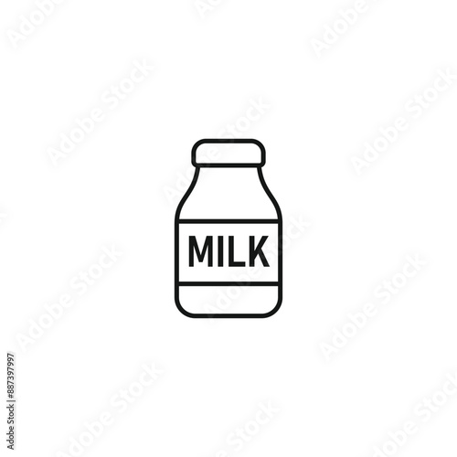 Milk icon vector. EPS 10 editable vector