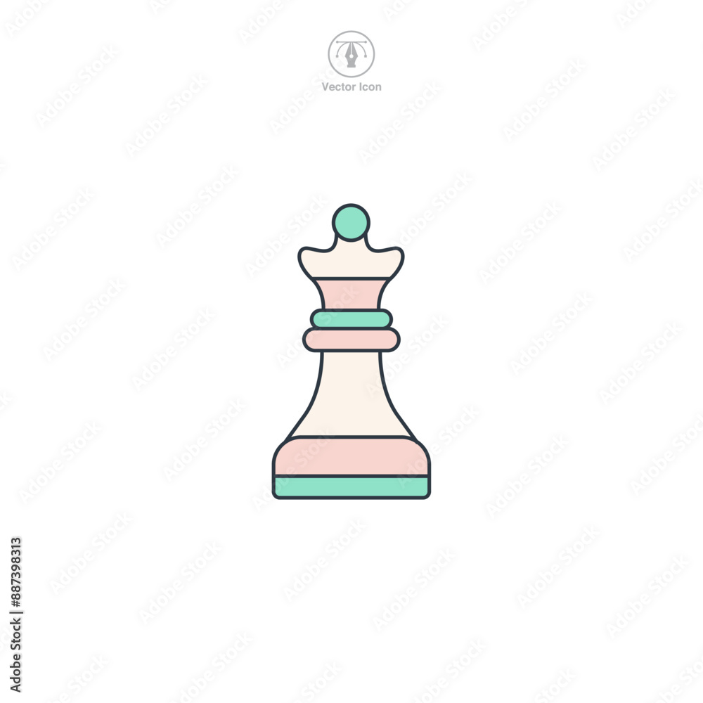 Chess Piece icon theme symbol vector illustration isolated on white background Chess Piece icon theme symbol vector illustration isolated on white background