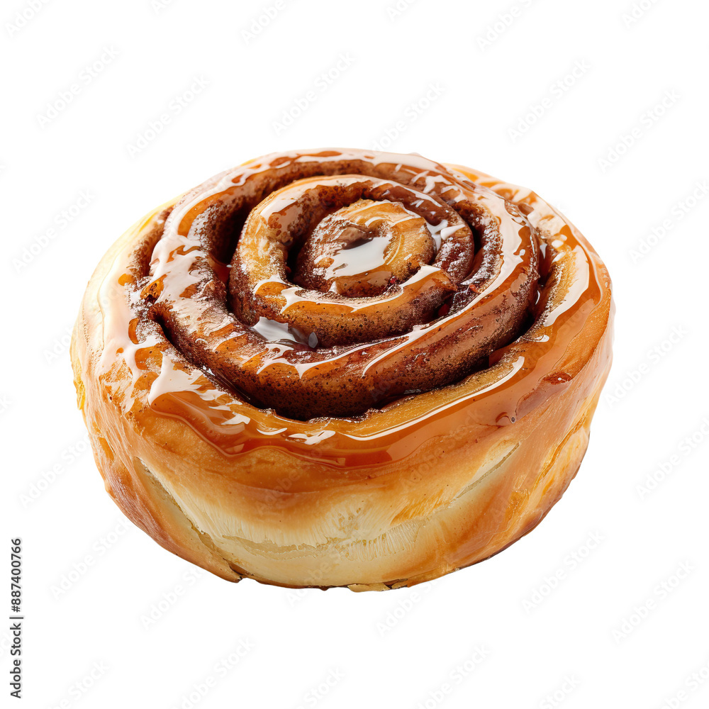 cinnamon roll isolated on the white background cinnamon roll isolated on the white background