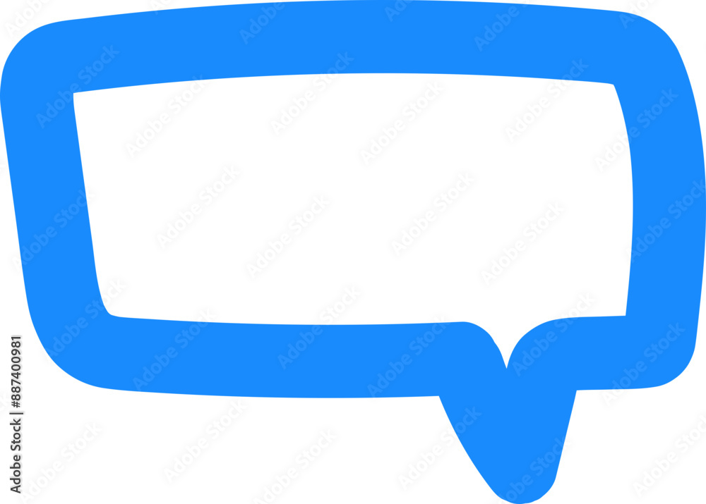 Blue Abstract Doodle Label Blue Abstract Doodle Label