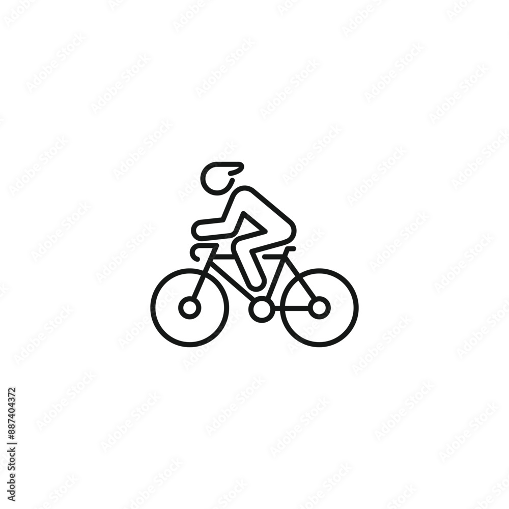 Fototapeta premium Bicycle icon vector. EPS 10 editable vector