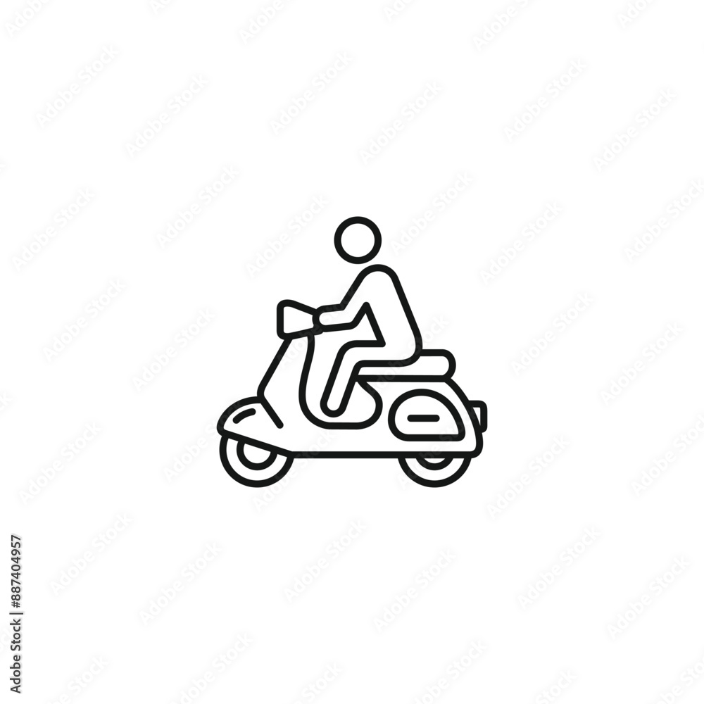 Scooter icon vector. EPS 10 editable vector Scooter icon vector. EPS 10 editable vector