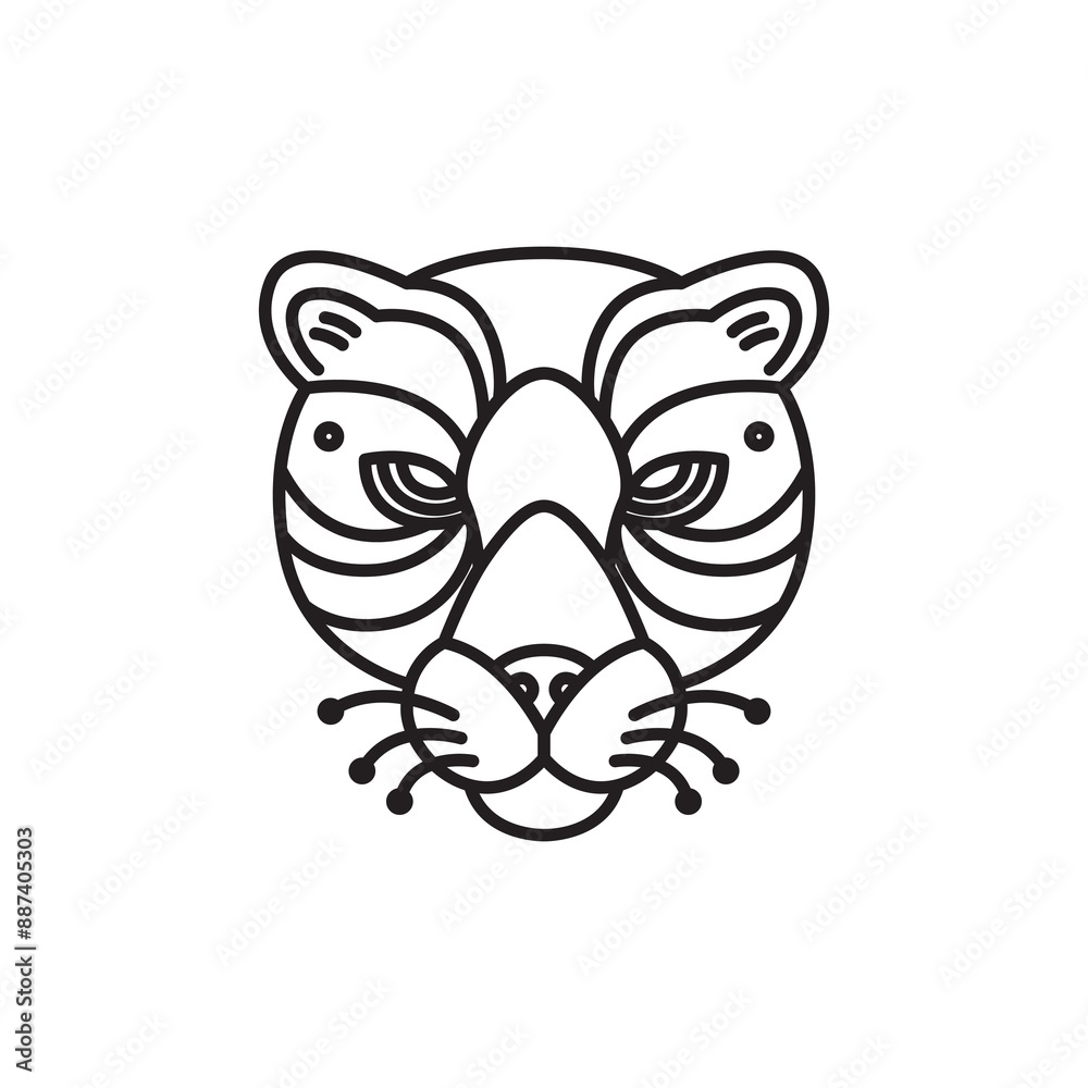cool leopard head hipster art logo design vector cool leopard head hipster art logo design vector