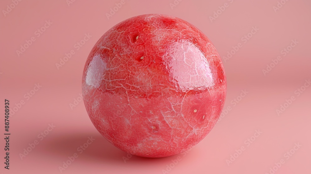 Red Sphere with Cracked Surface Red Sphere with Cracked Surface