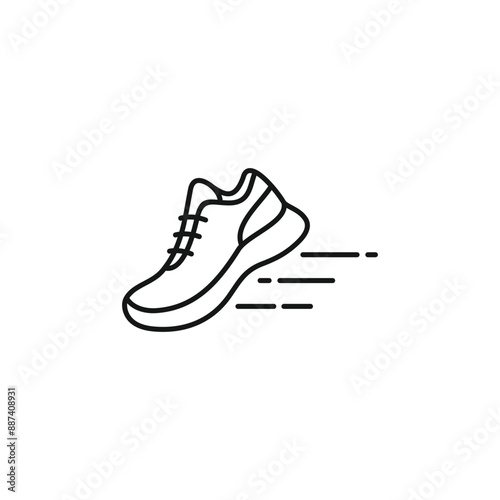 Running shoes icon vector. EPS 10 editable vector