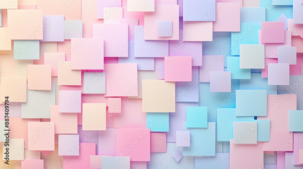 Abstract delicate geometric shapes in pastel tones. Background of squares and diamonds. Abstract delicate geometric shapes in pastel tones. Background of squares and diamonds.