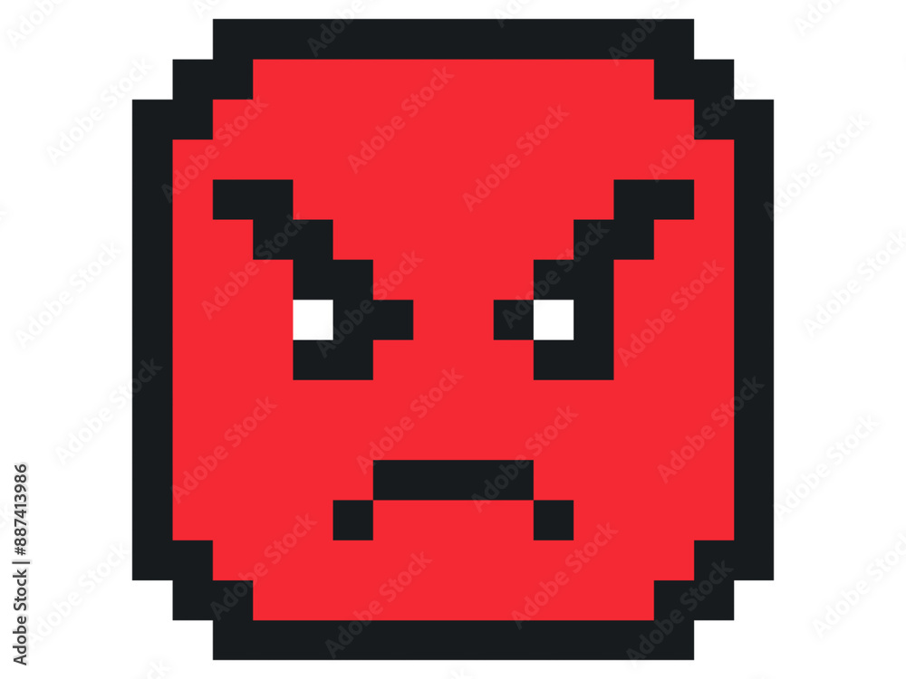 Obraz premium 怒る顔のアイコン