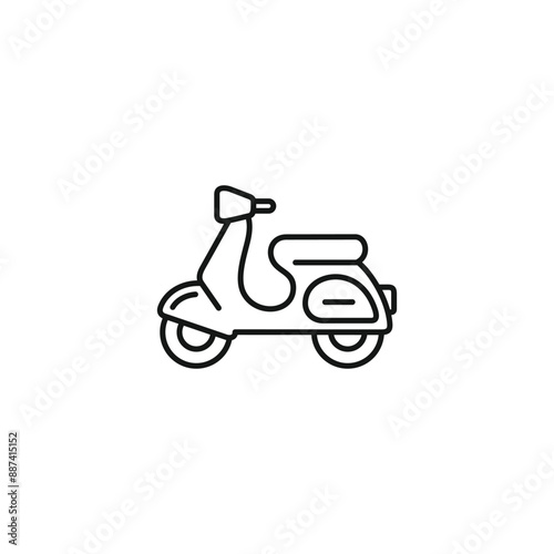 Scooter icon vector. EPS 10 editable vector
